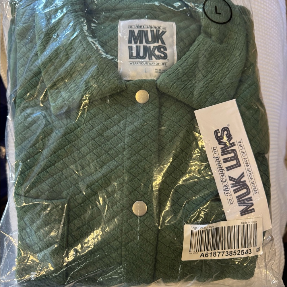Muk Luks Olive Green Jacket with Pants